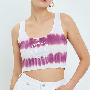 Guess Tie Dye Bordeaux Tank Top